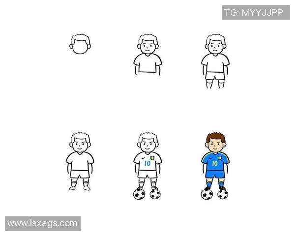 小孩踢足球简笔画教程轻松学会绘制可爱儿童踢球的动感画面